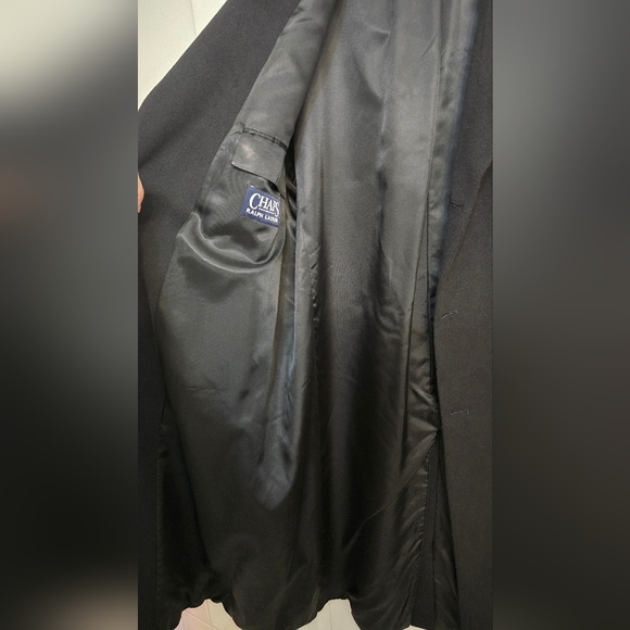 Chaps Ralph Lauren 70% Wool & 30% Cashmere Full Length Coat in Black Sized 46R - Picture 5 of 14